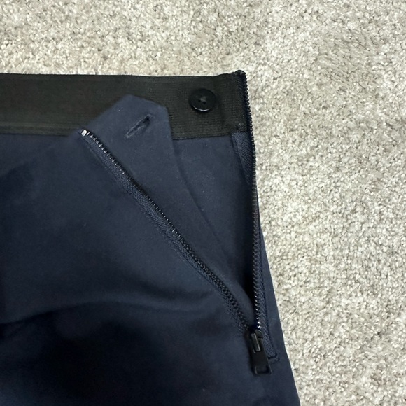 Everlane side zip stretch cotton pants size 4 color navy - Picture 6 of 7